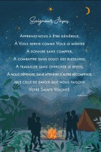 Prière Scoute - carte postale A6 avec dorure